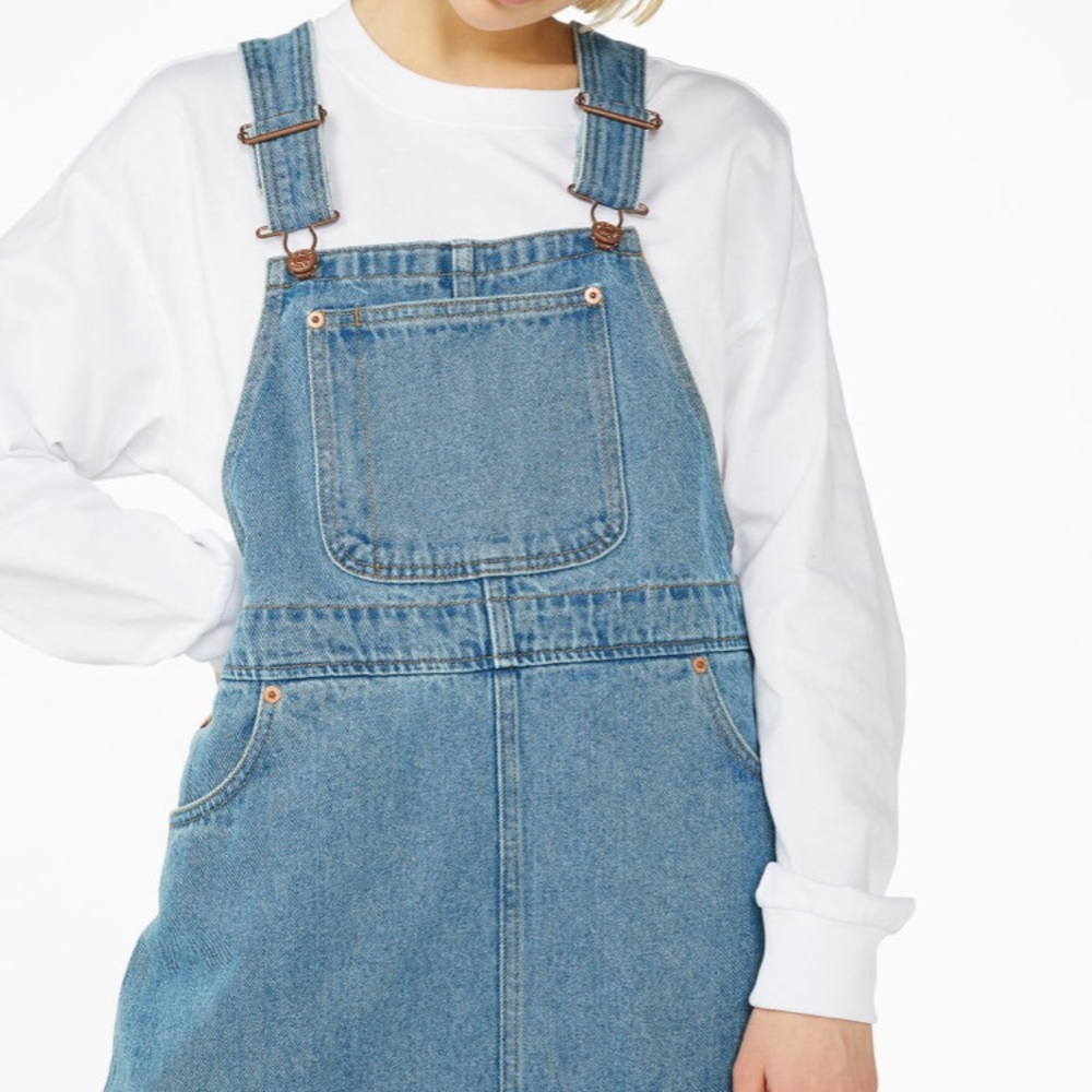 Medium Wash Denim Overall/Dungaree Dress
